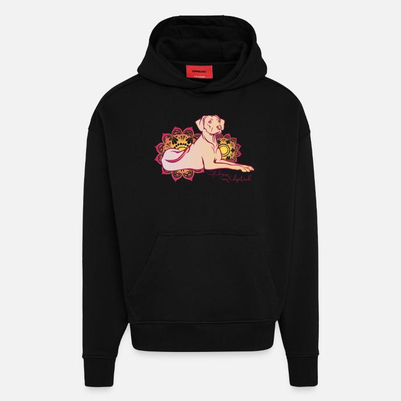 Rhodesian Ridgeback Oriental - Hoodie- made by SPREAD  - SOLID BLACK