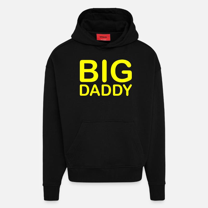 BIG DADDY - Sweat à capuche bio épais oversize fabriqué en UE - SOLID BLACK
