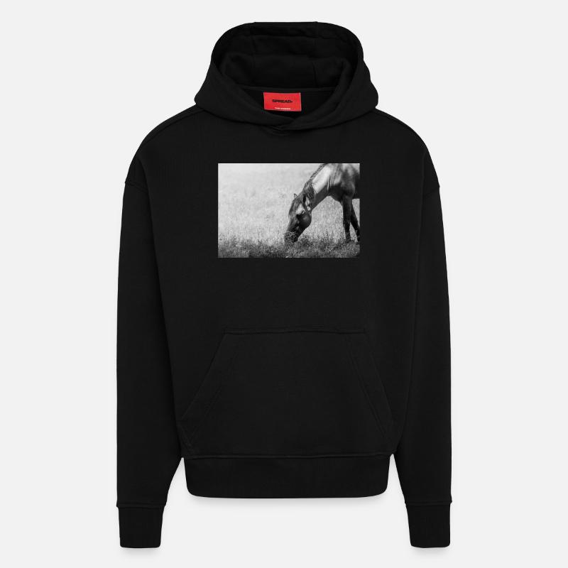 Das Pferd - Hoodie- made by SPREAD  - SOLID BLACK