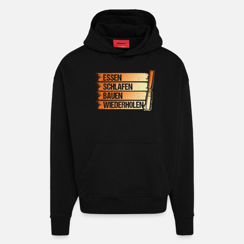 Carpenter Carpenter - Hoodie- made by SPREAD  - SOLID BLACK