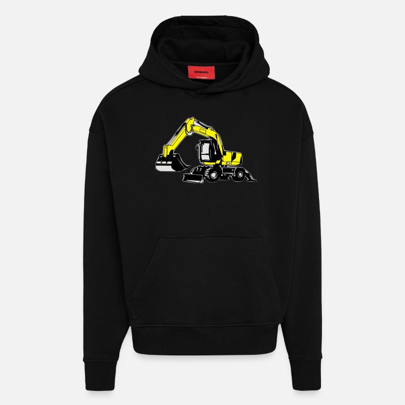Mobilbagger 2 - Hoodie- made by SPREAD  - SOLID BLACK