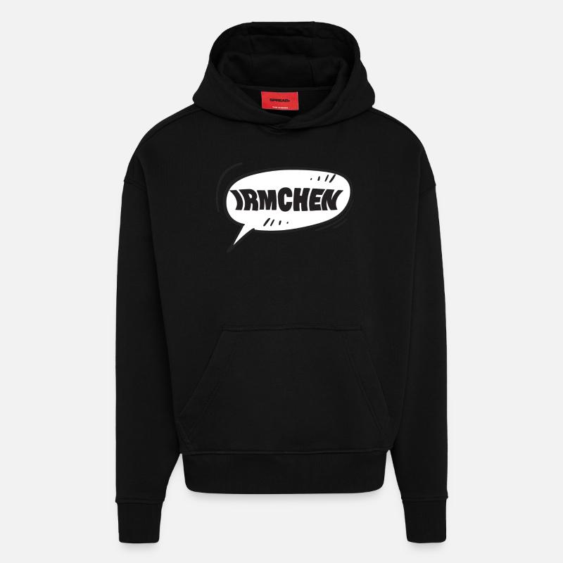 Irmchen as Irmchen - Sweat à capuche bio épais oversize fabriqué en UE - SOLID BLACK