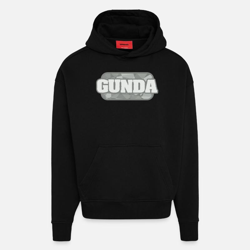 Gunda - Sweat à capuche bio épais oversize fabriqué en UE - SOLID BLACK