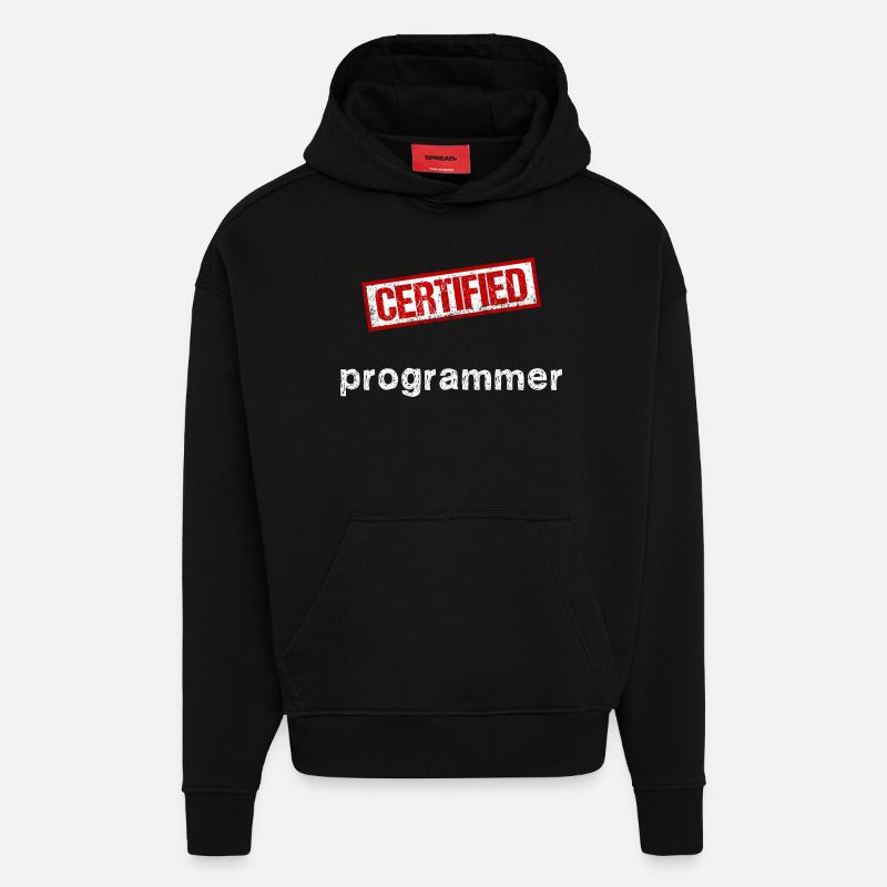 Programmer - Hoodie- made by SPREAD  - SOLID BLACK
