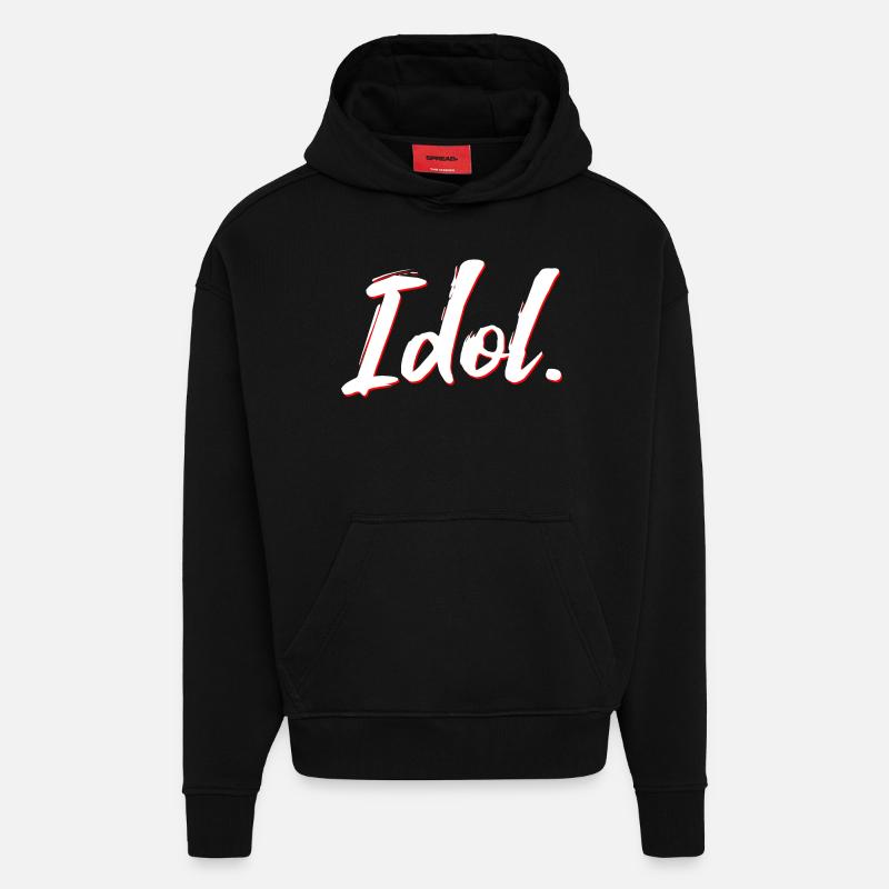 Idol neu - Hoodie- made by SPREAD  - SOLID BLACK