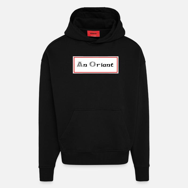 anoriant Lorient - Sweat à capuche bio épais oversize fabriqué en UE - SOLID BLACK