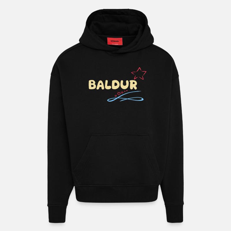 Baldur as a gift - Hoodie- made by SPREAD - SOLID BLACK