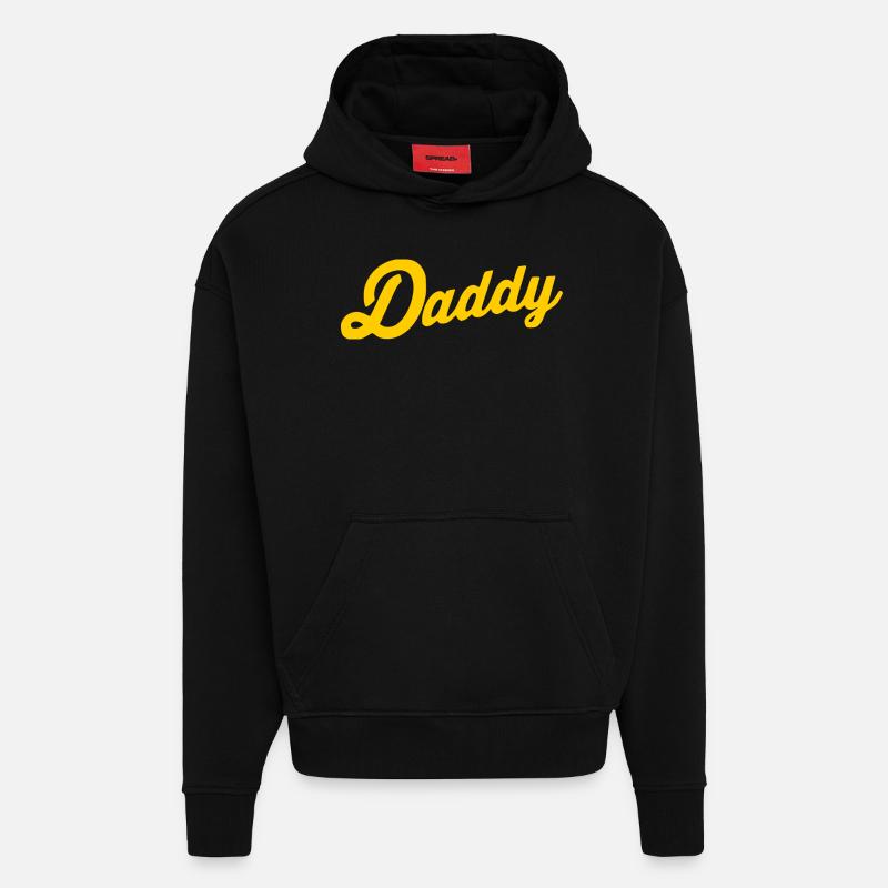 Daddy - Sweat à capuche bio épais oversize fabriqué en UE - SOLID BLACK