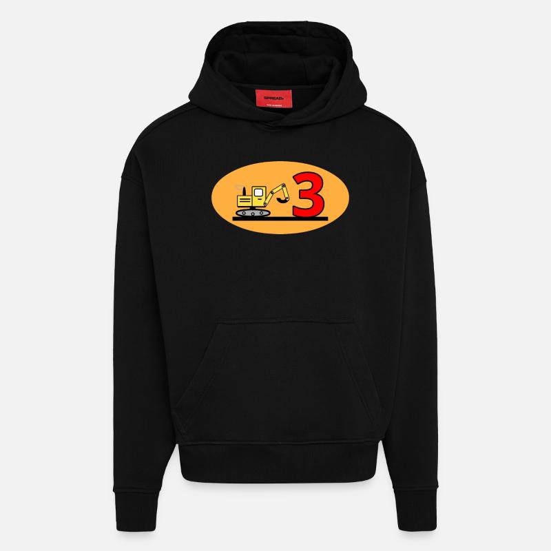 Bagger - Hoodie- made by SPREAD  - SOLID BLACK