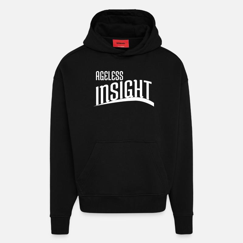 present positive mindset wisdom community - Hoodie- made by SPREAD  - SOLID BLACK