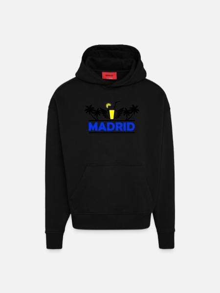 Madrid 2 - Hoodie- made by SPREAD  - SOLID BLACK