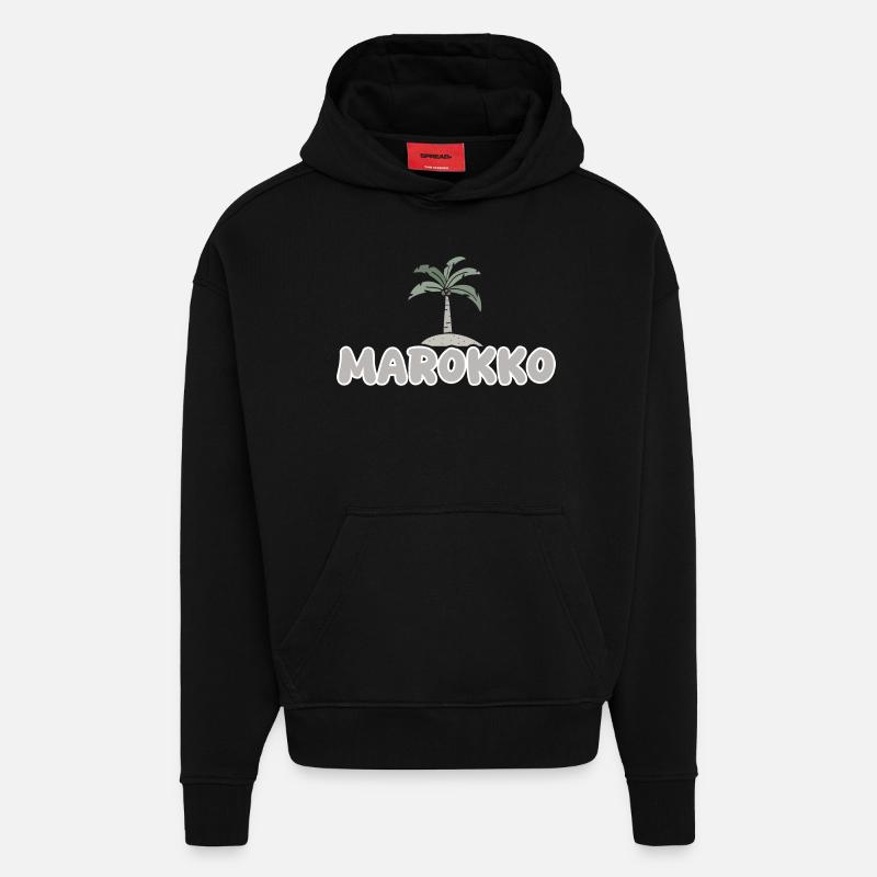 Morocco Morocco - Hoodie- made by SPREAD - SOLID BLACK