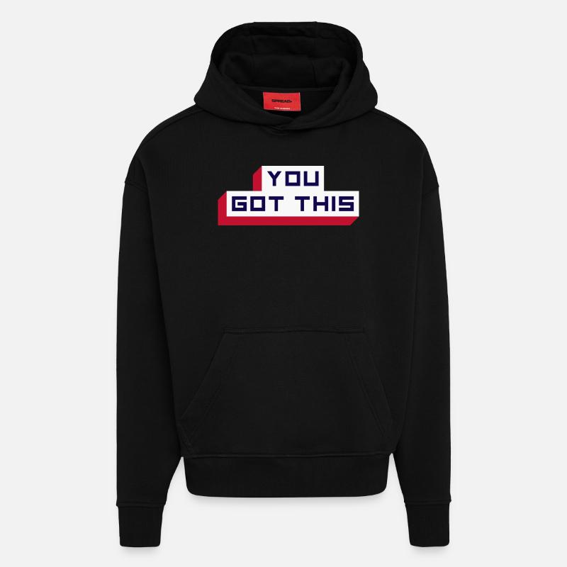 Vous avez compris - Sweat à capuche bio épais oversize fabriqué en UE - SOLID BLACK