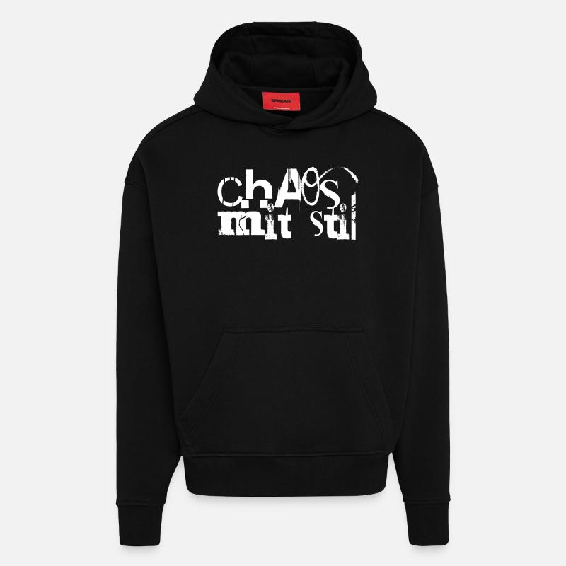 Chaos mit Stil - Hoodie- made by SPREAD  - SOLID BLACK