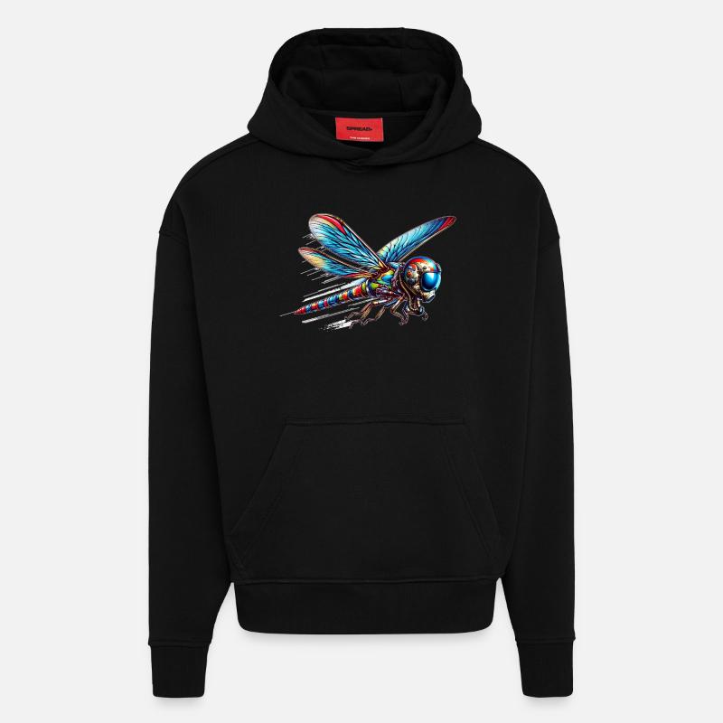 Fighter Libelle - Hoodie- made by SPREAD  - SOLID BLACK