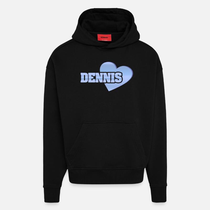 Dennis comme l’or - Sweat à capuche bio épais oversize fabriqué en UE - SOLID BLACK