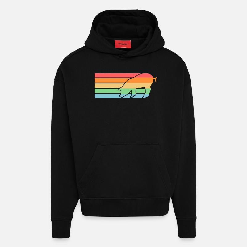 Cochon - Sweat à capuche bio épais oversize fabriqué en UE - SOLID BLACK