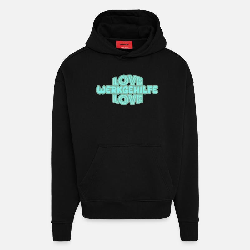 Assistant - Sweat à capuche bio épais oversize fabriqué en UE - SOLID BLACK