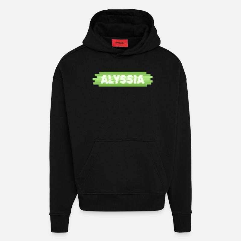Alyssia - Sweat à capuche bio épais oversize fabriqué en UE - SOLID BLACK