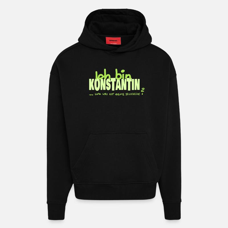 Konstantin Konstantin - Sweat à capuche bio épais oversize fabriqué en UE - SOLID BLACK