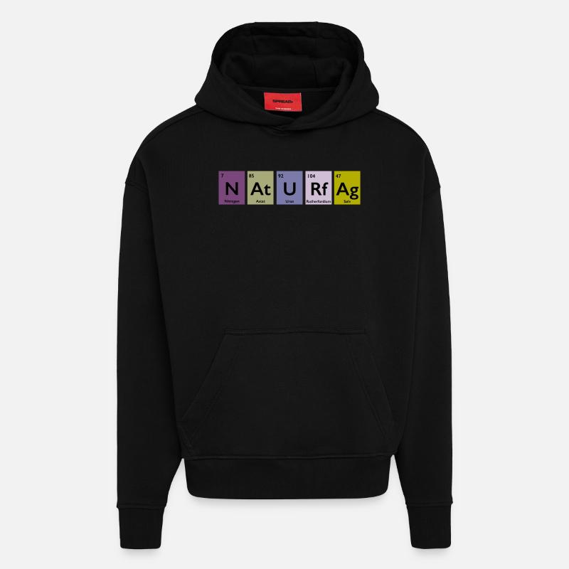 science - Sweat à capuche bio épais oversize fabriqué en UE - SOLID BLACK