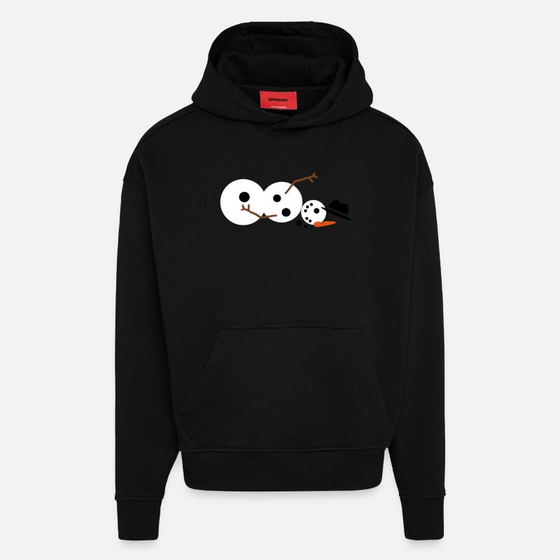 Schneemann - Hoodie- made by SPREAD  - SOLID BLACK
