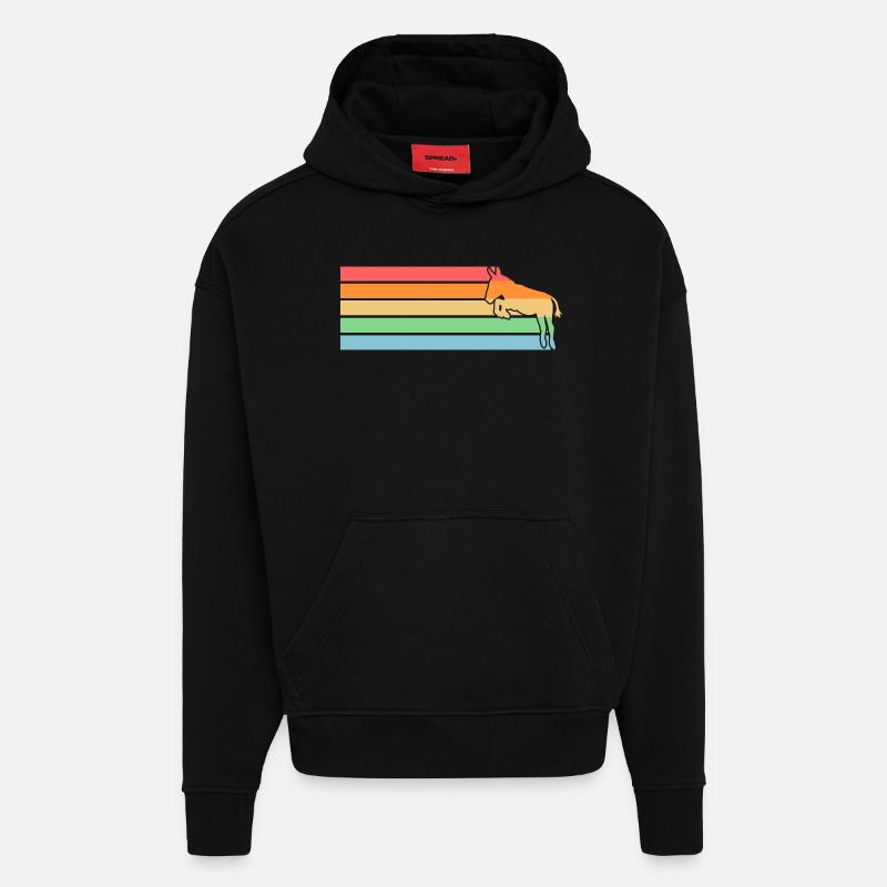 Esel - Hoodie- made by SPREAD  - SOLID BLACK