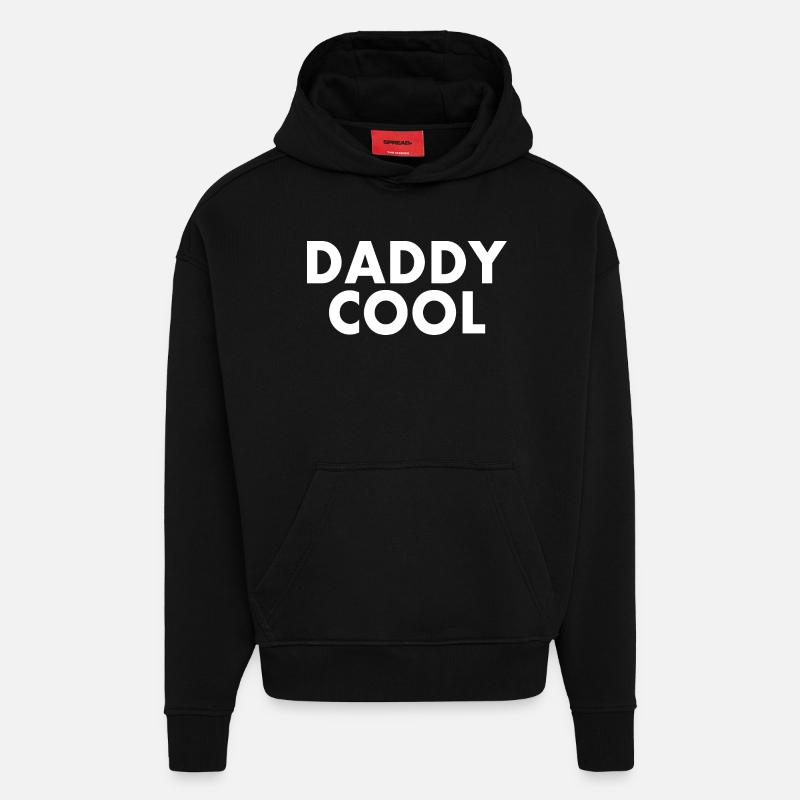 Daddy cool - Sweat à capuche bio épais oversize fabriqué en UE - SOLID BLACK