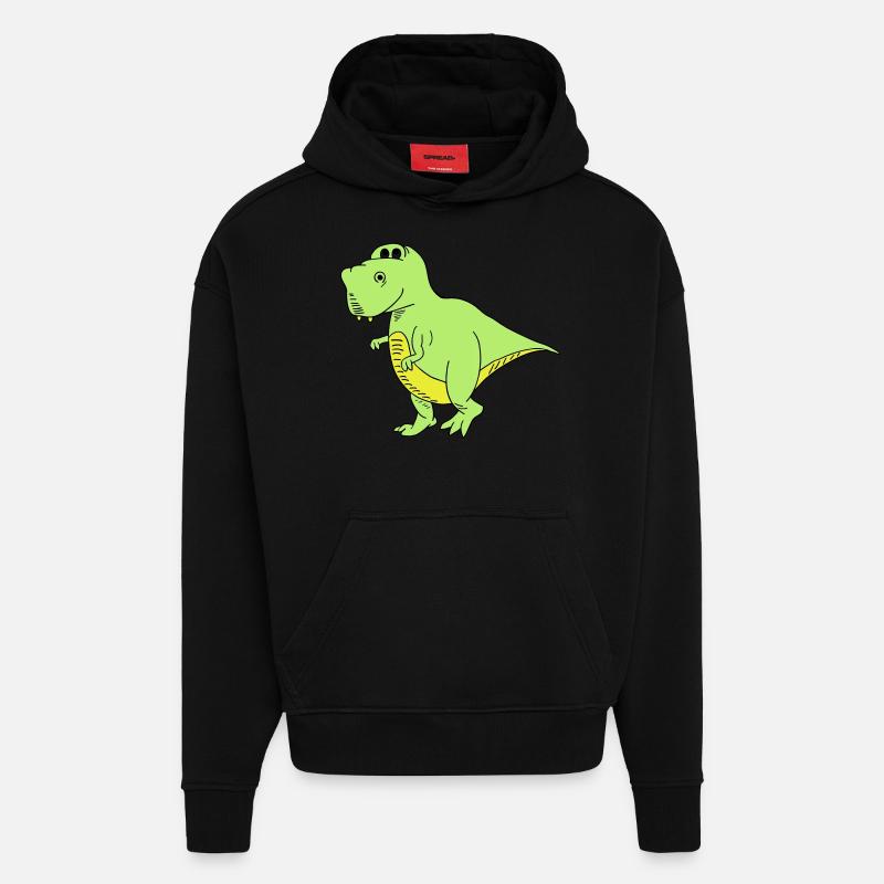 Trex - Sweat à capuche bio épais oversize fabriqué en UE - SOLID BLACK