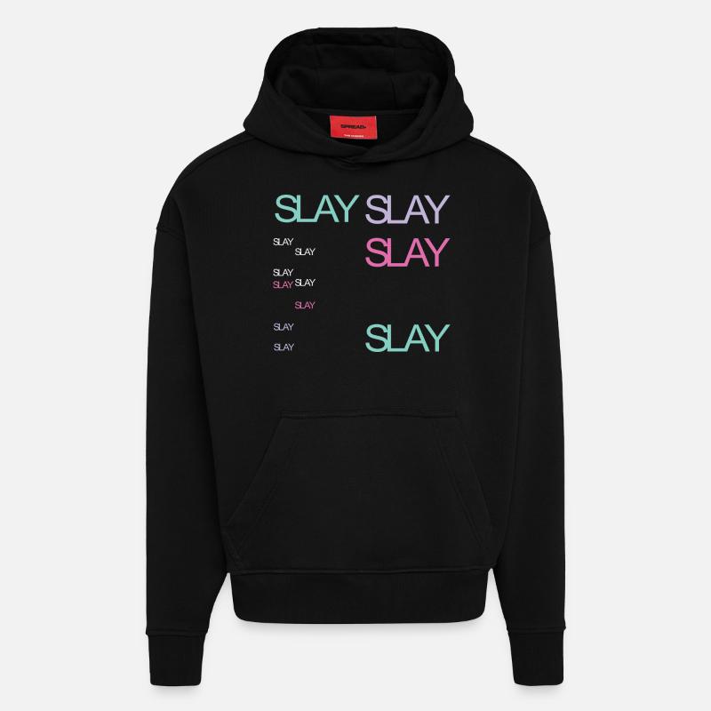 Slay - Hoodie- made by SPREAD  - SOLID BLACK