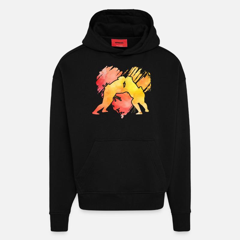 Sumo - Sweat à capuche bio épais oversize fabriqué en UE - SOLID BLACK