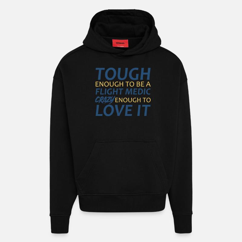 Flight Paramedic Crazy Luftrettung - Hoodie- made by SPREAD  - SOLID BLACK