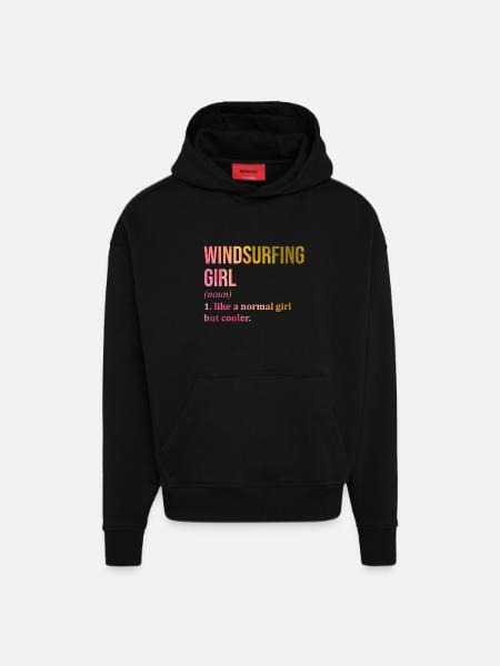 Windsurfing - Hoodie- made by SPREAD - SOLID BLACK