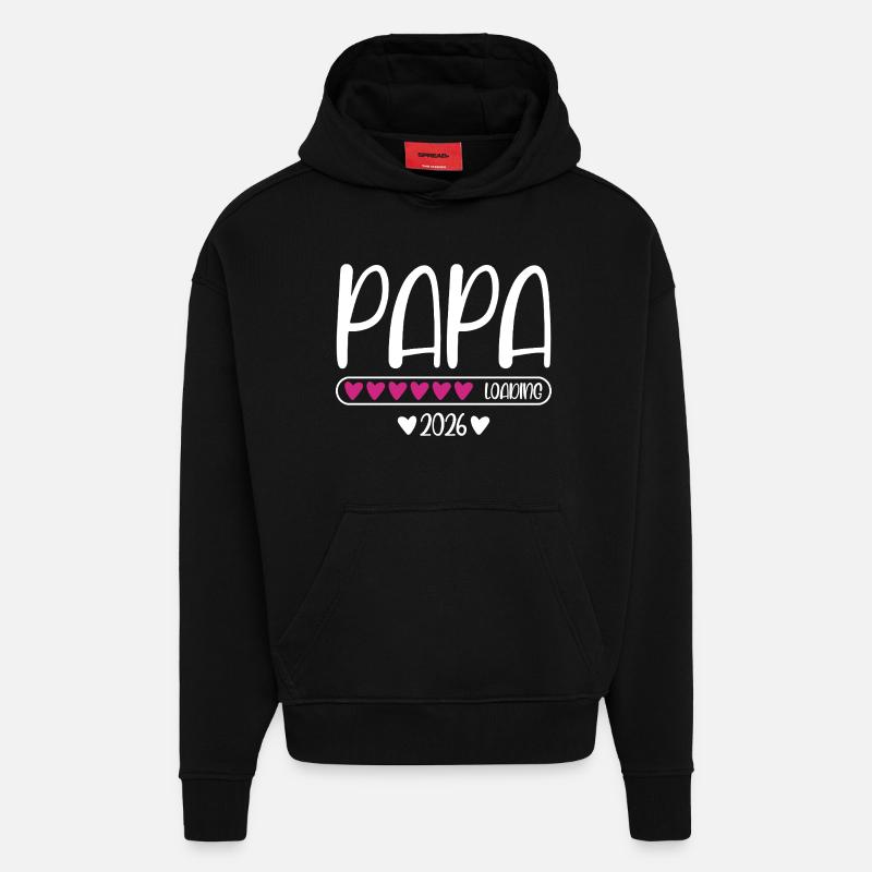 Papa 2026 loading - Hoodie- made by SPREAD  - SOLID BLACK