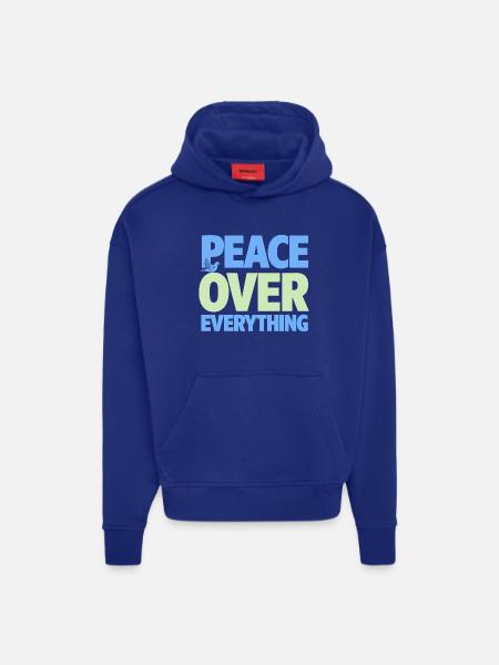 Peace Over Everything Spiritual Serenity - Hoodie- made by SPREAD - SOLID BLACK