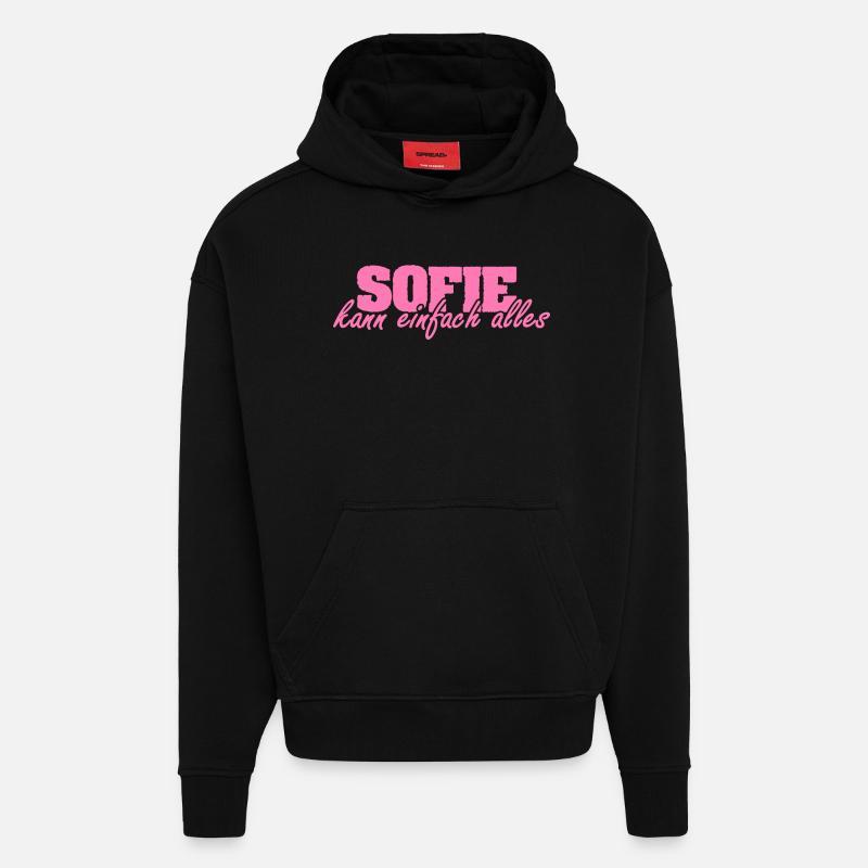 Mrs. Sofie - Hoodie- made by SPREAD  - SOLID BLACK