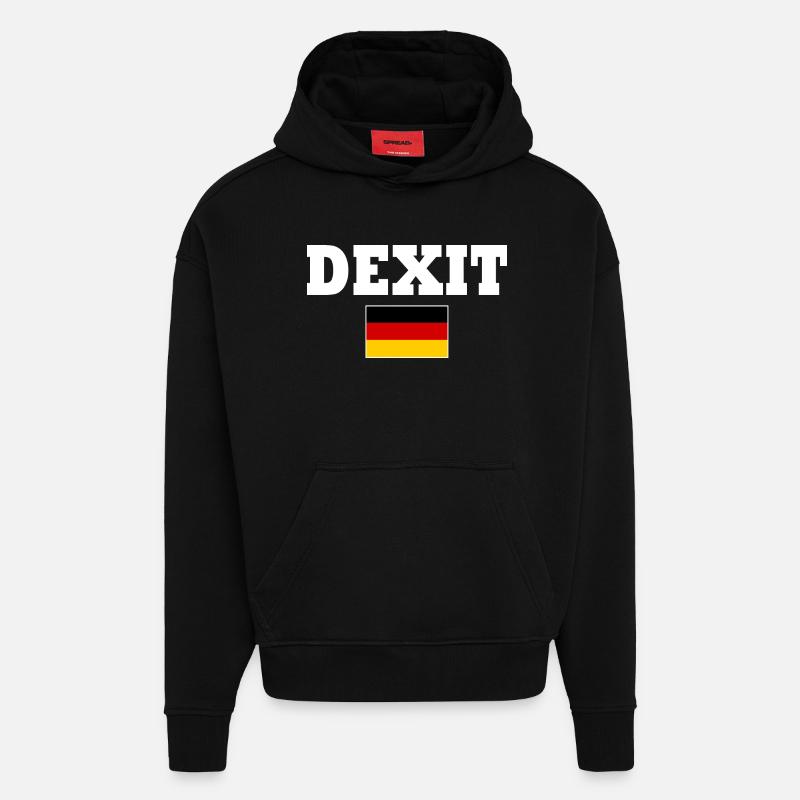 Dexit - Sweat à capuche bio épais oversize fabriqué en UE - SOLID BLACK