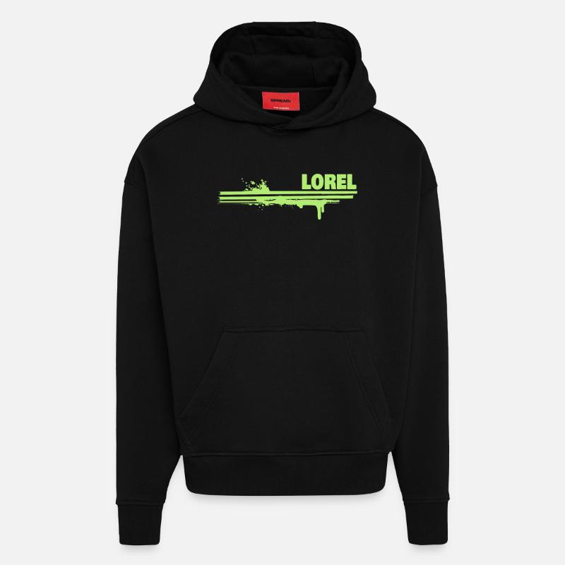 Farbklecks Lorel - Hoodie- made by SPREAD  - SOLID BLACK