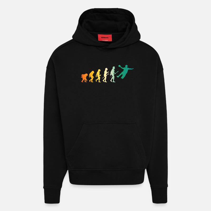 Handballer Evolution Handball - Hoodie- made by SPREAD  - SOLID BLACK