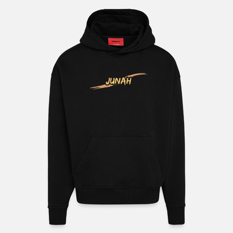 Cadeau pour Junah - Sweat à capuche bio épais oversize fabriqué en UE - SOLID BLACK