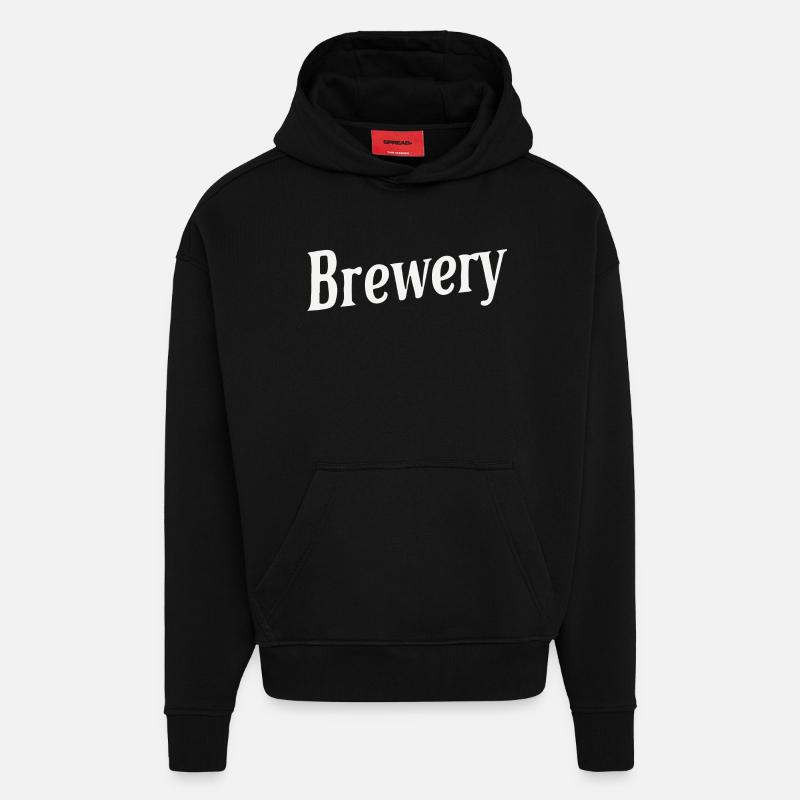 BRAUEREI - Hoodie- made by SPREAD  - SOLID BLACK