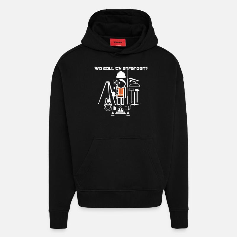 Vermesser Alleskönner - Hoodie- made by SPREAD  - SOLID BLACK