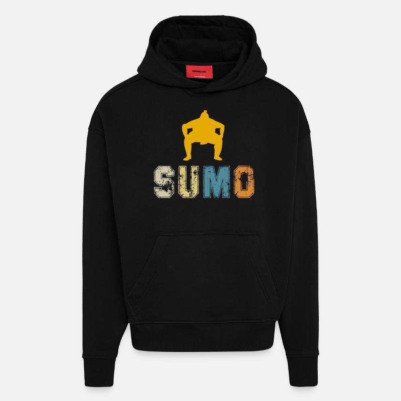 Sumo - Sweat à capuche bio épais oversize fabriqué en UE - SOLID BLACK