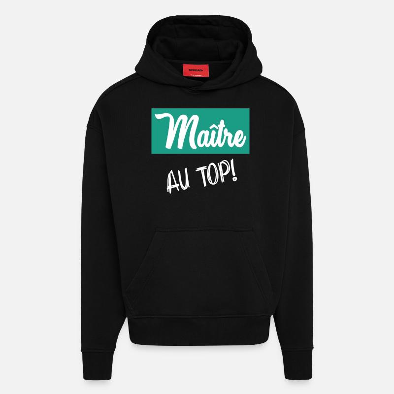 MASTER. MASTER - Hoodie- made by SPREAD  - SOLID BLACK