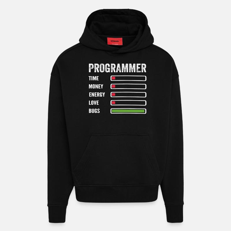 Developer Humor Programmer Coder - Hoodie- made by SPREAD - SOLID BLACK