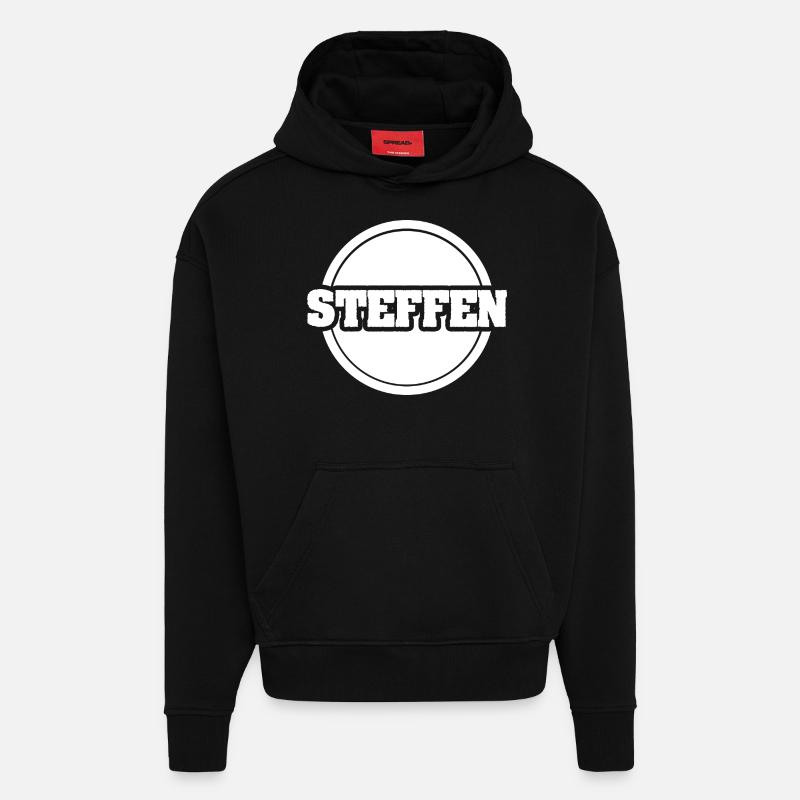 Steffen - Sweat à capuche bio épais oversize fabriqué en UE - SOLID BLACK