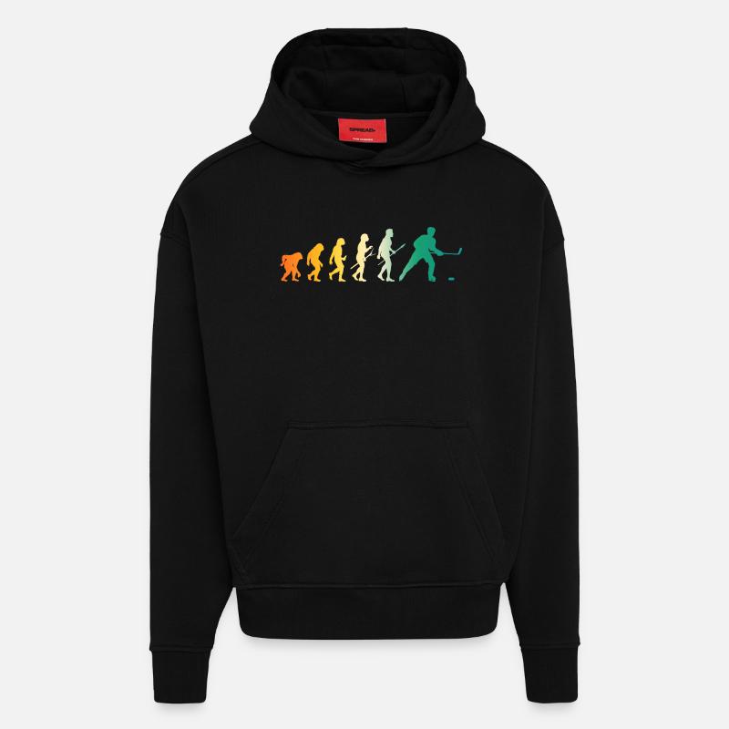 Eishockeyspieler Evolution Eishockey - Hoodie- made by SPREAD  - SOLID BLACK