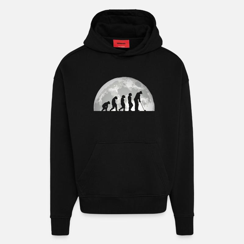 Golfer Evolution Golf - Hoodie- made by SPREAD  - SOLID BLACK