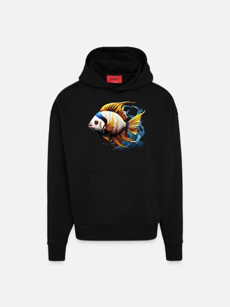 Angelfish - Hoodie- made by SPREAD - SOLID BLACK