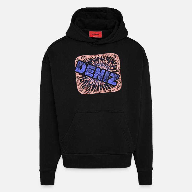 Dalton - Sweat à capuche bio épais oversize fabriqué en UE - SOLID BLACK